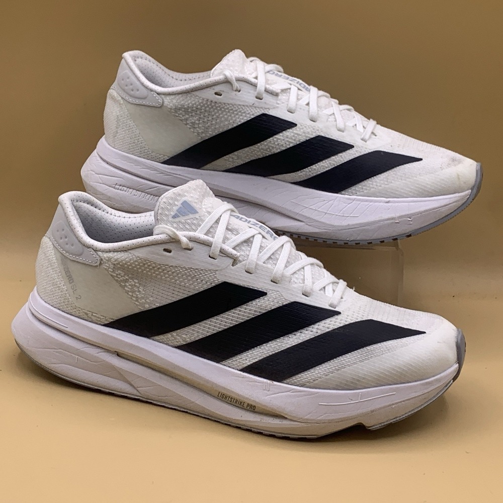 Adidas Adizero SL 2 Shoes White Blk Road Running Athletic Sneakers Women's 7.5